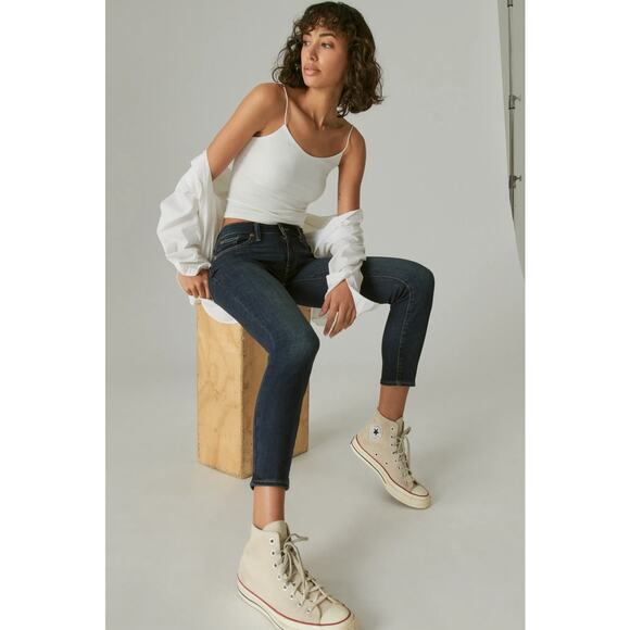 NWOT Lucky brand low rise lolita skinny 12 / 31 stretch ankle jeans classic - Picture 4 of 11